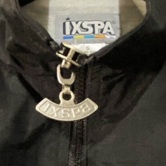 Ixspa Black White Windbreaker Jacket Small | Vintage 90s Track Retro Streetwear - Picture 9 of 16